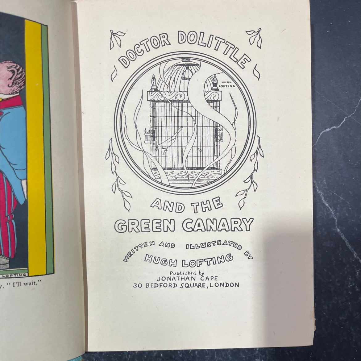 doctor dolittle and the green canary book, by hugh lofting, 1951 Hardcover image 2