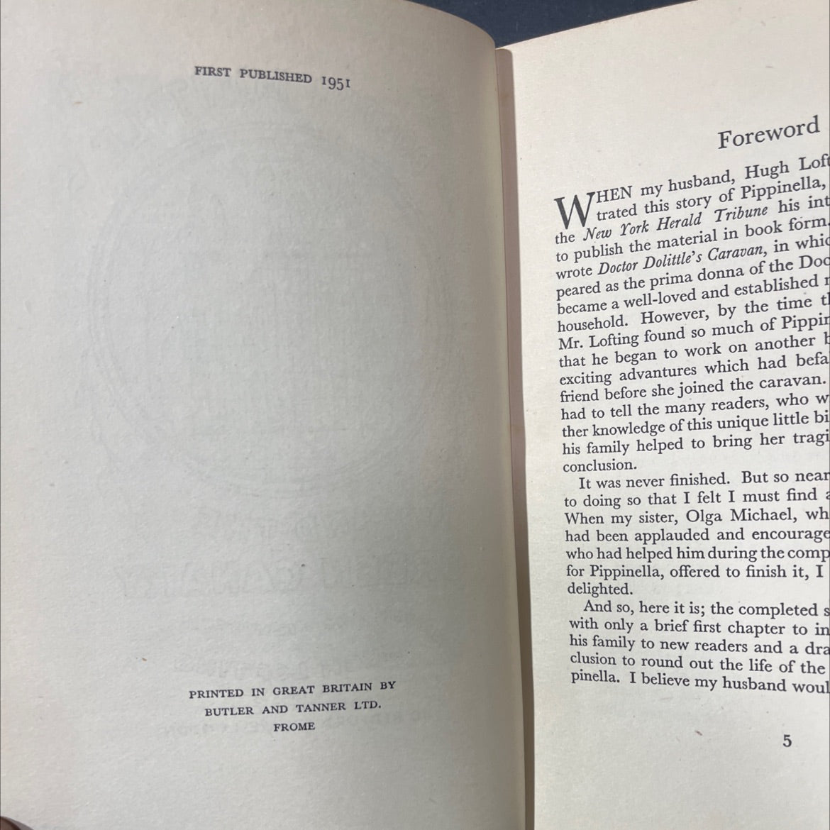 doctor dolittle and the green canary book, by hugh lofting, 1951 Hardcover image 3