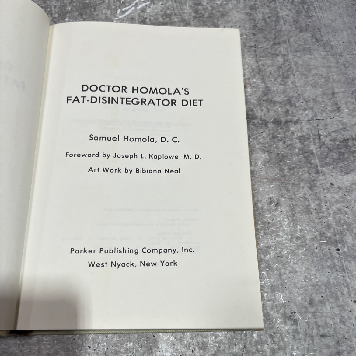 doctor homola's fat-disintegrator diet book, by Samuel Homola, D. C., 1977 Hardcover image 2
