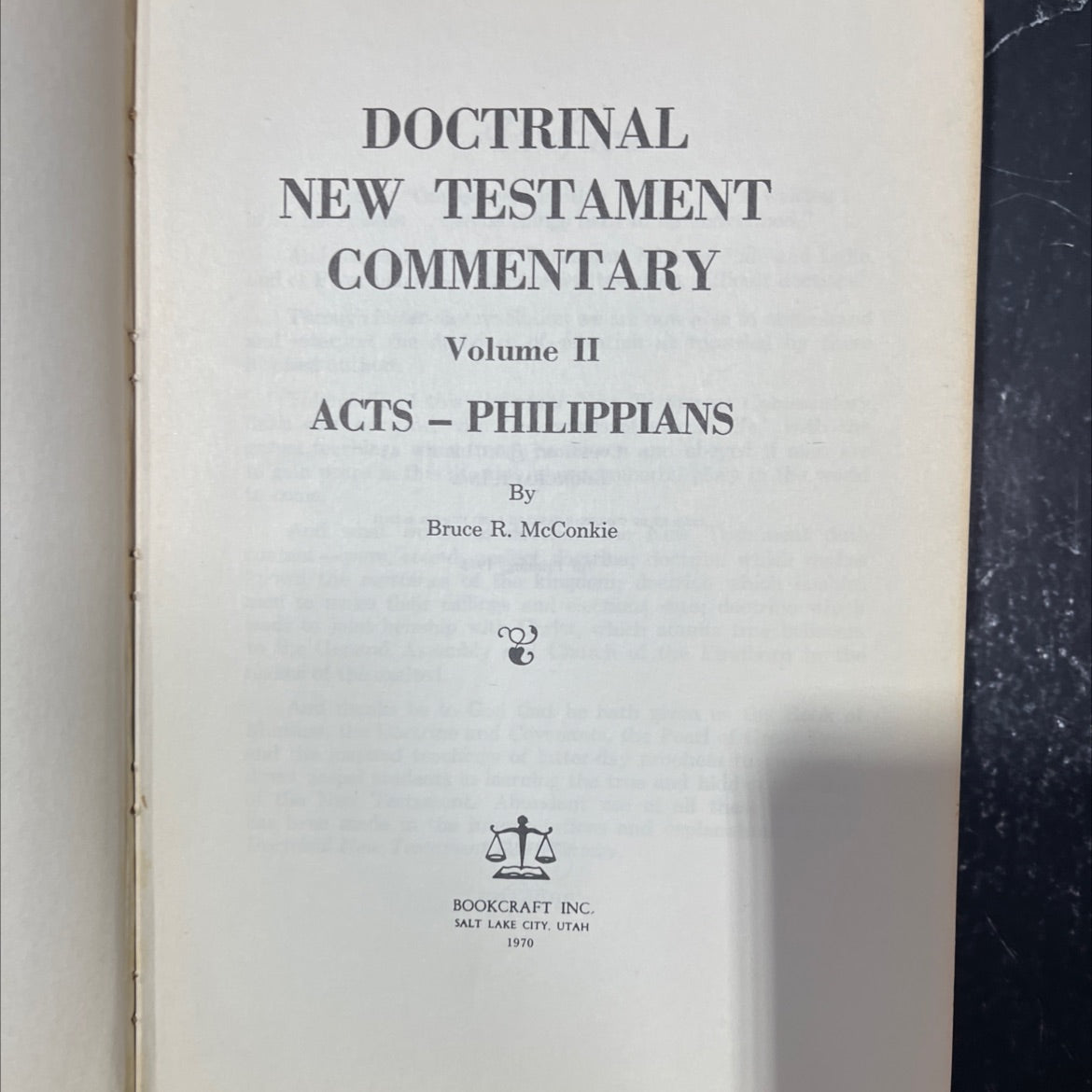doctrinal new testament commentary volume ii acts philippians book, by Bruce R. McConkie, 1971 Hardcover image 2