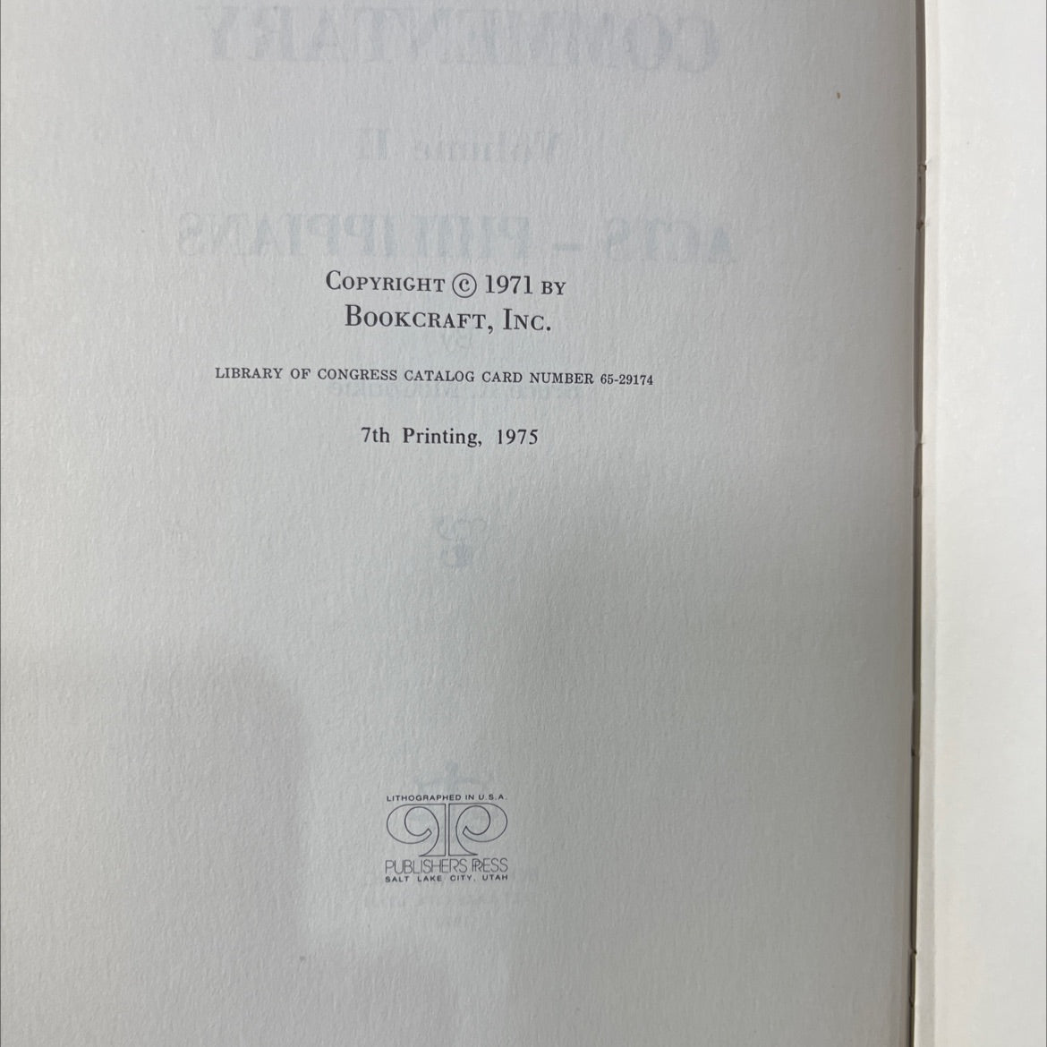doctrinal new testament commentary volume ii acts philippians book, by Bruce R. McConkie, 1971 Hardcover image 3