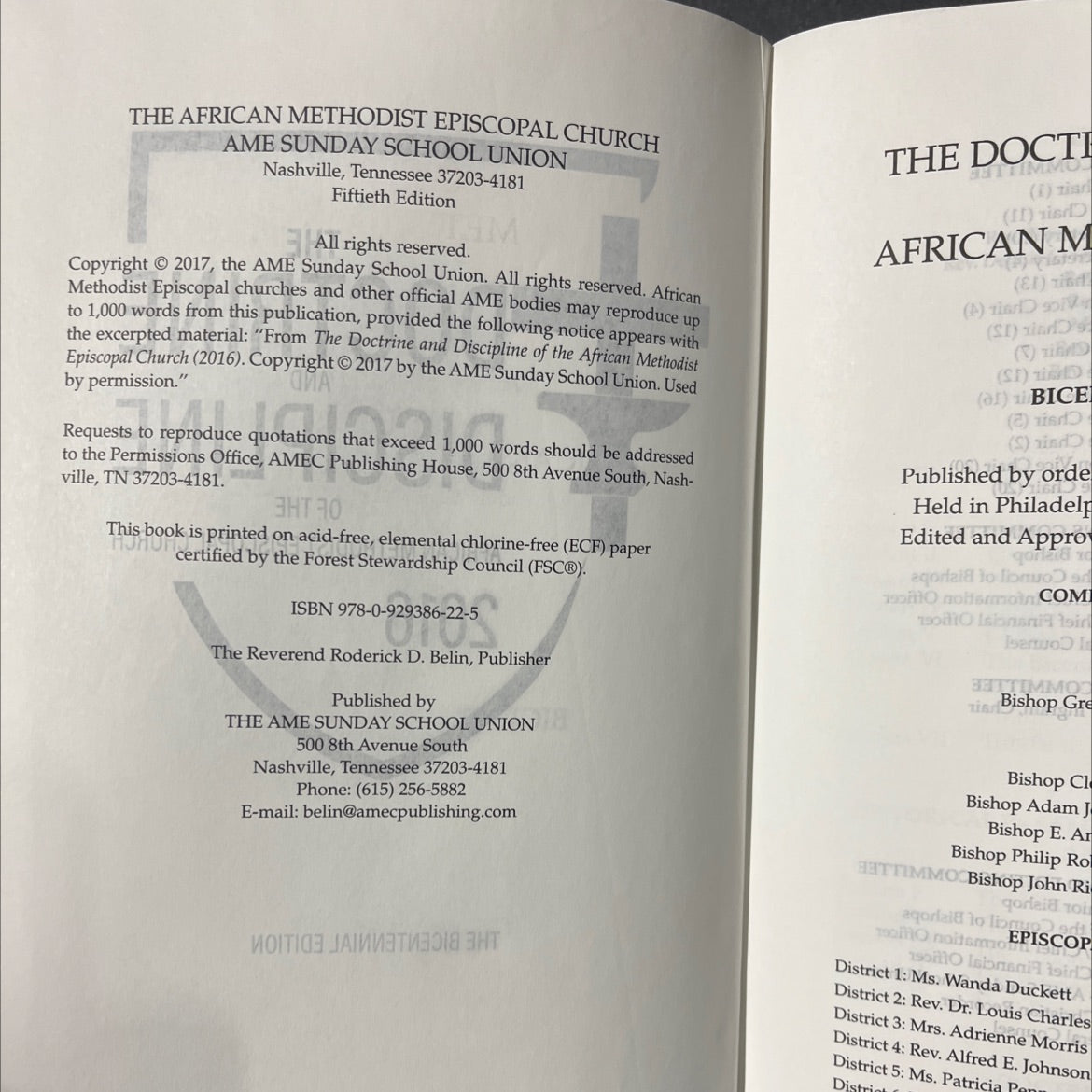 doctrine and discipline of the african methodist episcopal church book, by unknown, 2017 Hardcover image 3