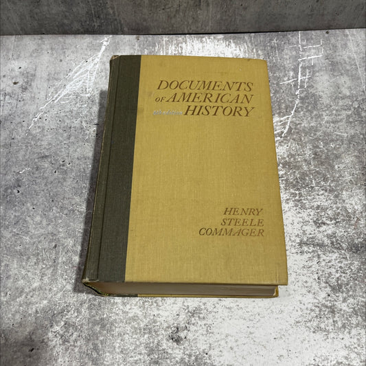 documents of american history book, by Henry Steele Commager, 1968 Hardcover image 1