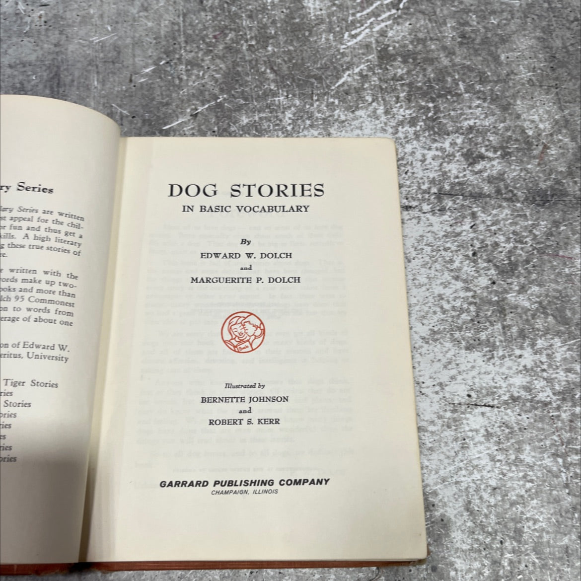 dog stories in basic vocabulary book, by edward w. dolch and marguerite p. dolch, 1954 Hardcover image 2