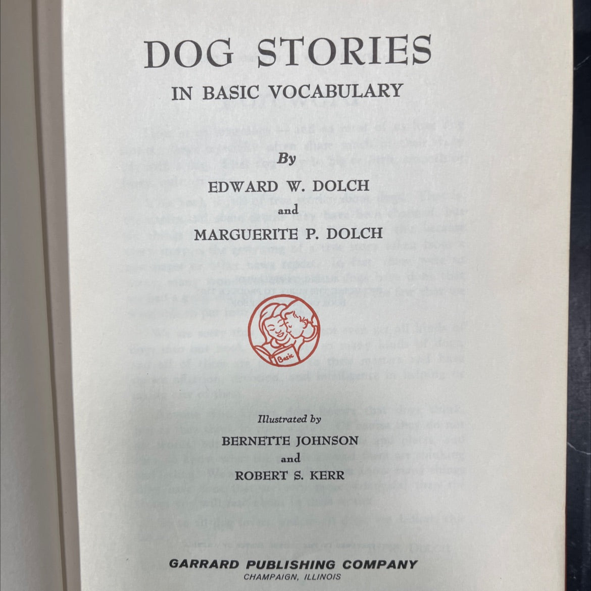 dog stories in basic vocabulary book, by edward w. dolch and marguerite p. dolch, 1954 Hardcover image 2