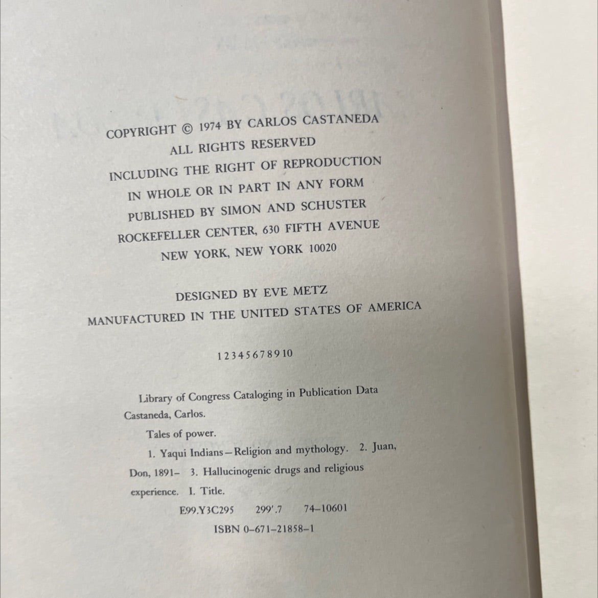 don juan tales of power book, by carlos castaneda, 1974 Hardcover image 3