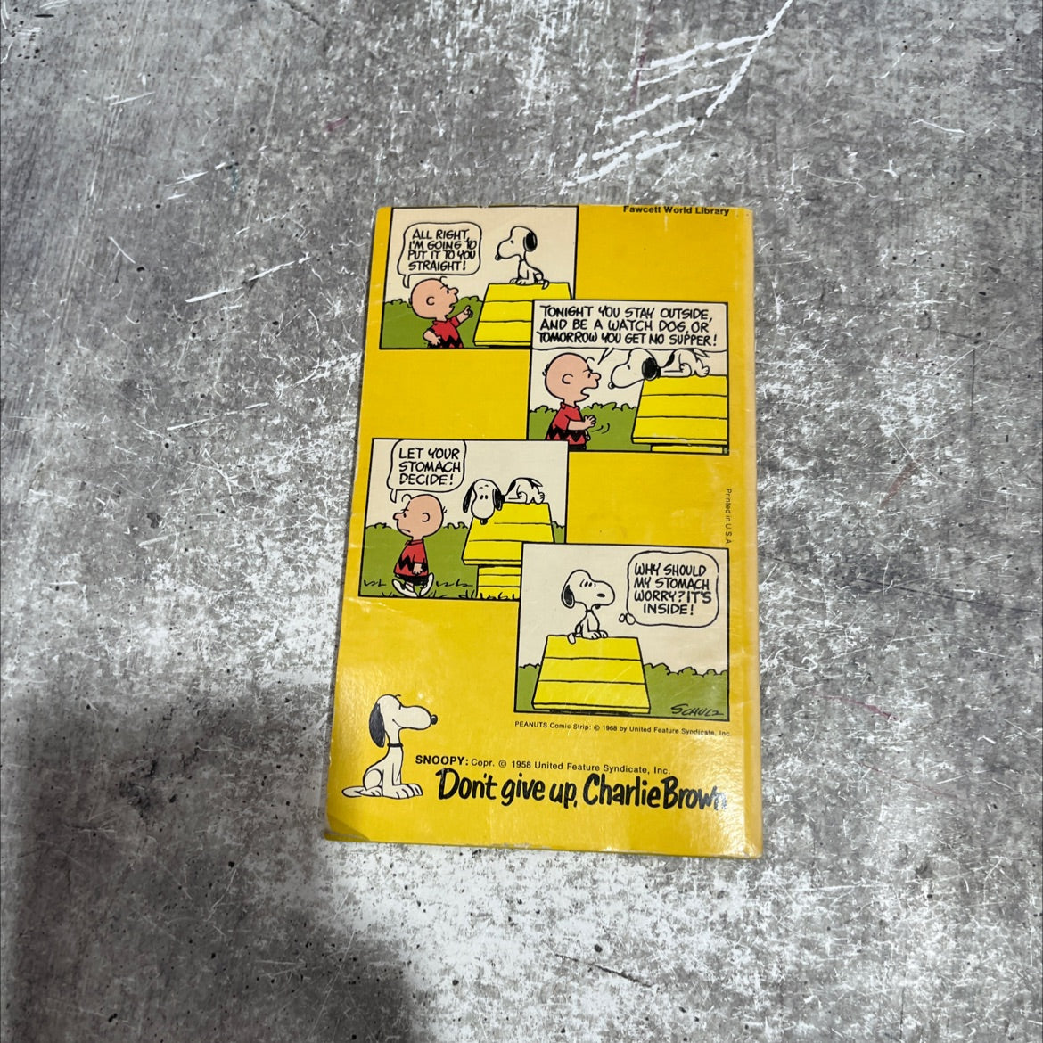 don't give up, charlie brown book, by charles m. schulz, 1969 Paperback image 4