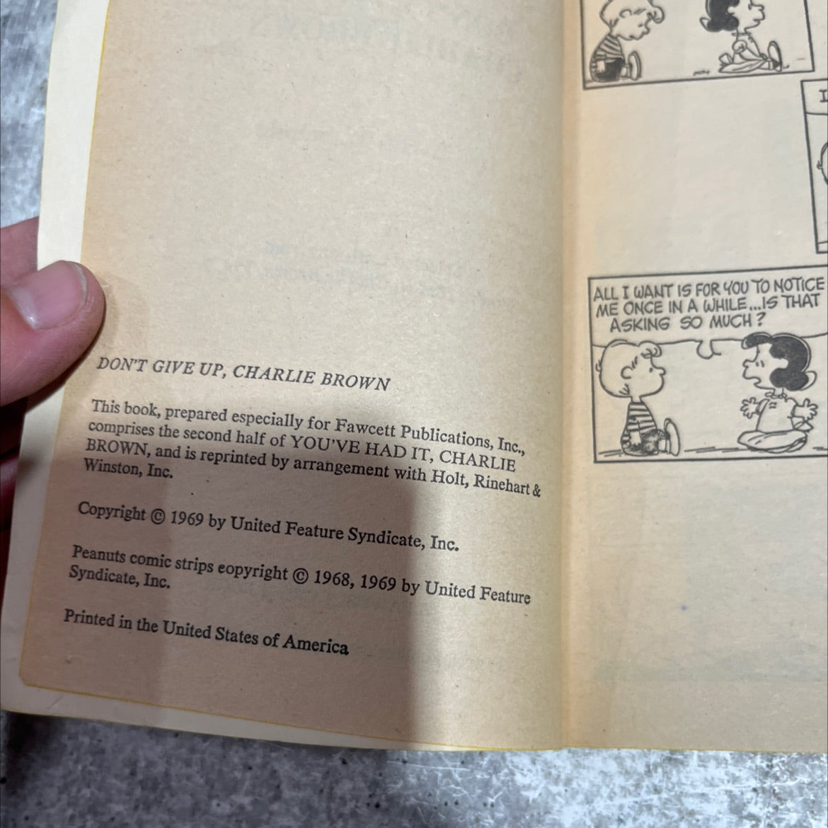 don't give up, charlie brown book, by charles m. schulz, 1969 Paperback image 3