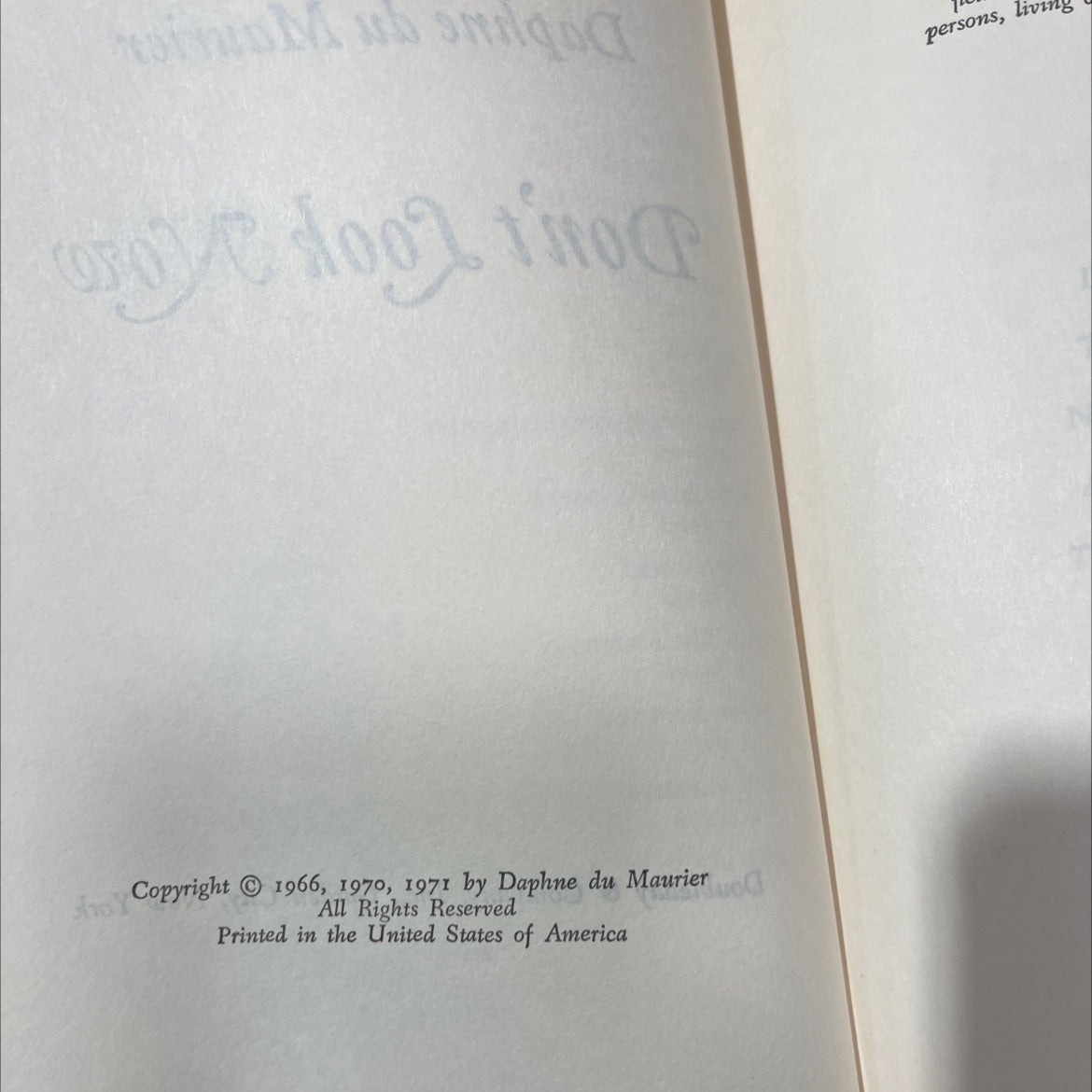 don't look now book, by Daphne du Maurier, 1971 Hardcover image 3