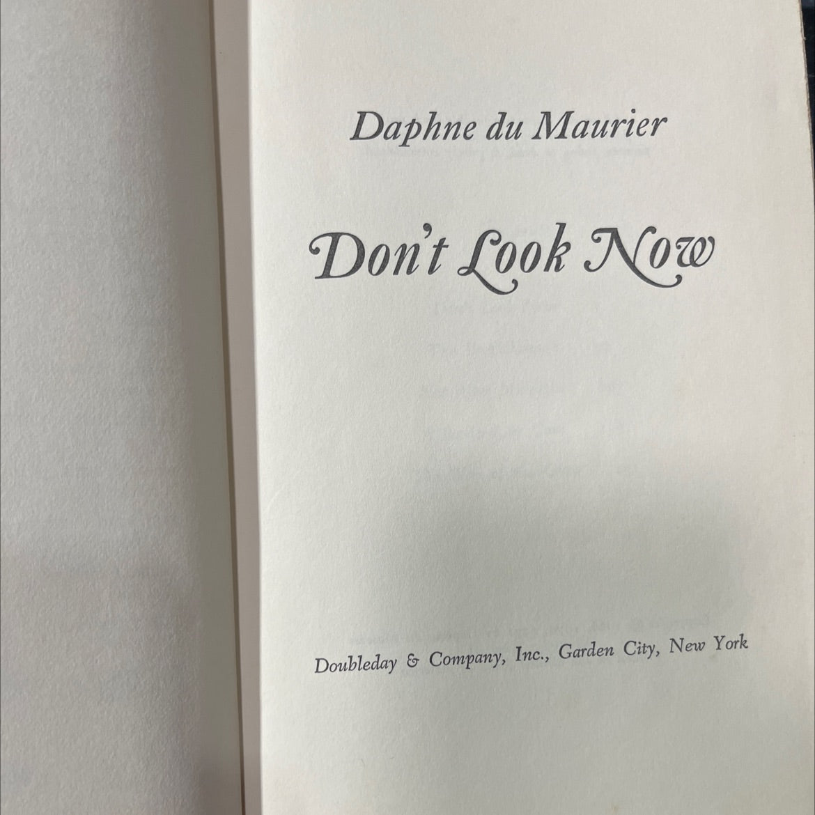 don't look now book, by daphne du maurier, 1971 Hardcover image 2