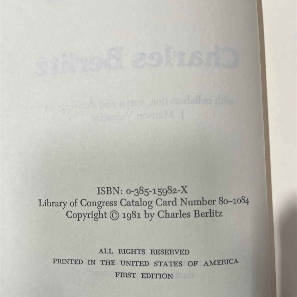 doomsday 1999 a.d. book, by charles berlitz, 1981 Hardcover image 3