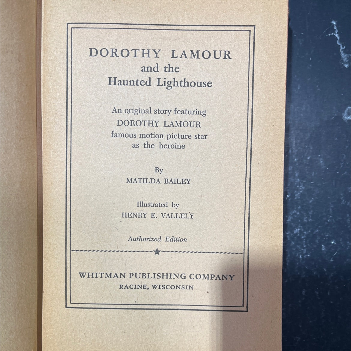 dorothy lamour and the haunted lighthouse book, by matilda bailey, 1947 Hardcover image 2