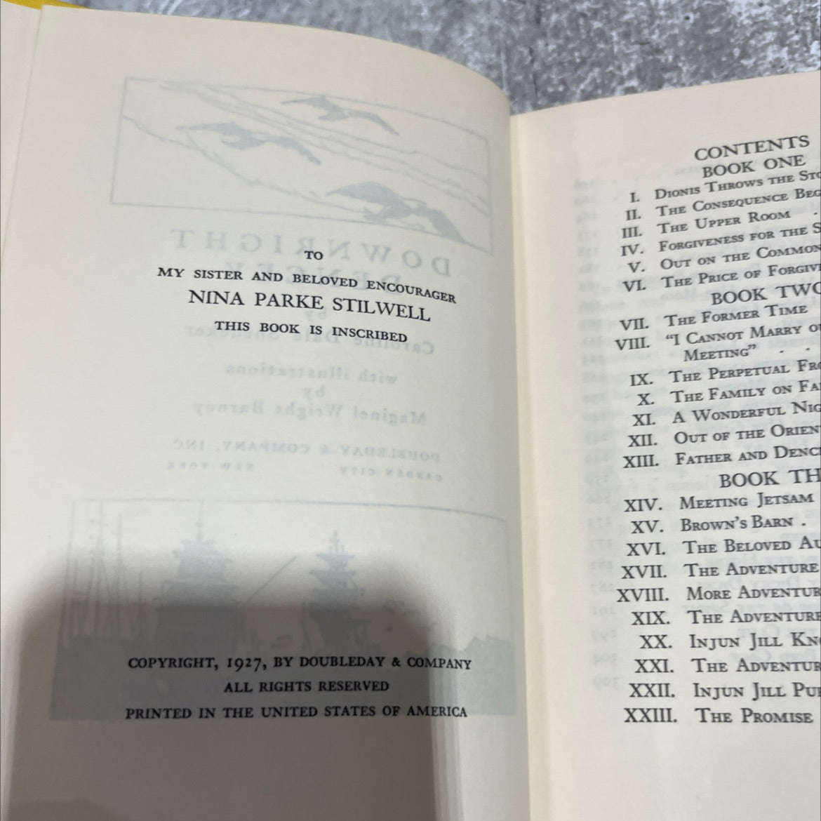 downright dencey book, by caroline dale snedeker, 1927 Hardcover image 3