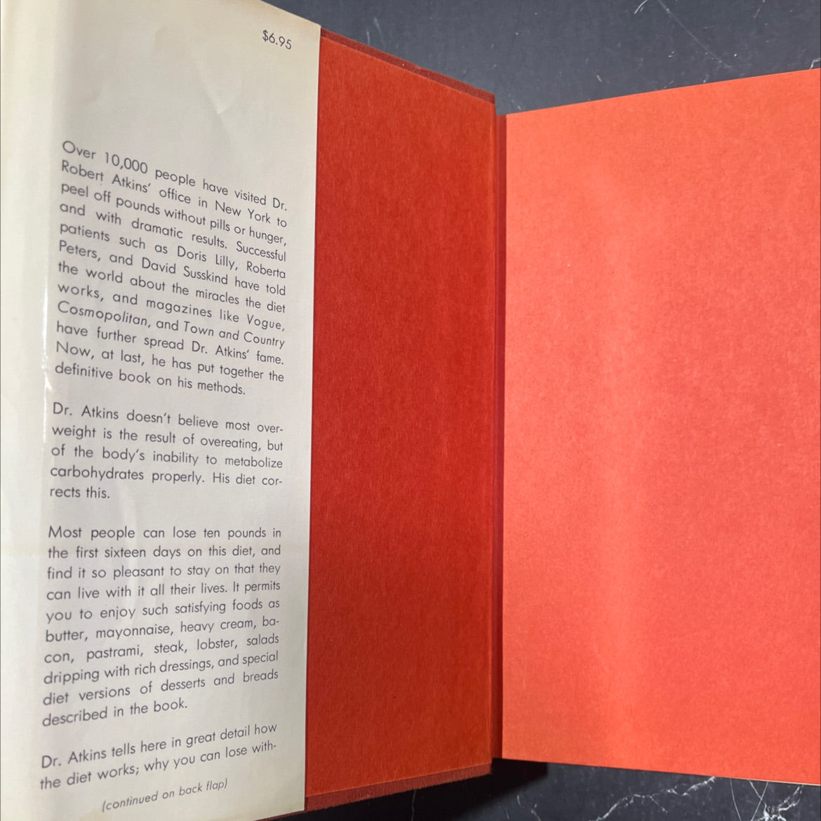 dr. atkins' diet revolution book, by robert c. atkins, m.d., 1972 Hardcover image 4