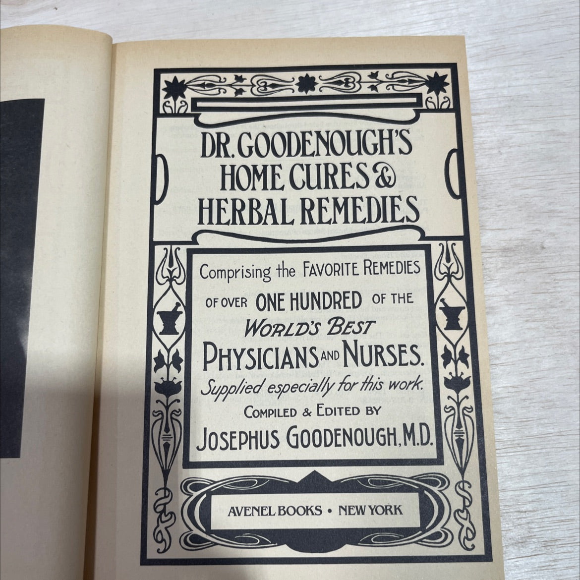 dr. goodenough's home cures & herbal remedies book, by josephus goodenough, 1982 Hardcover image 2