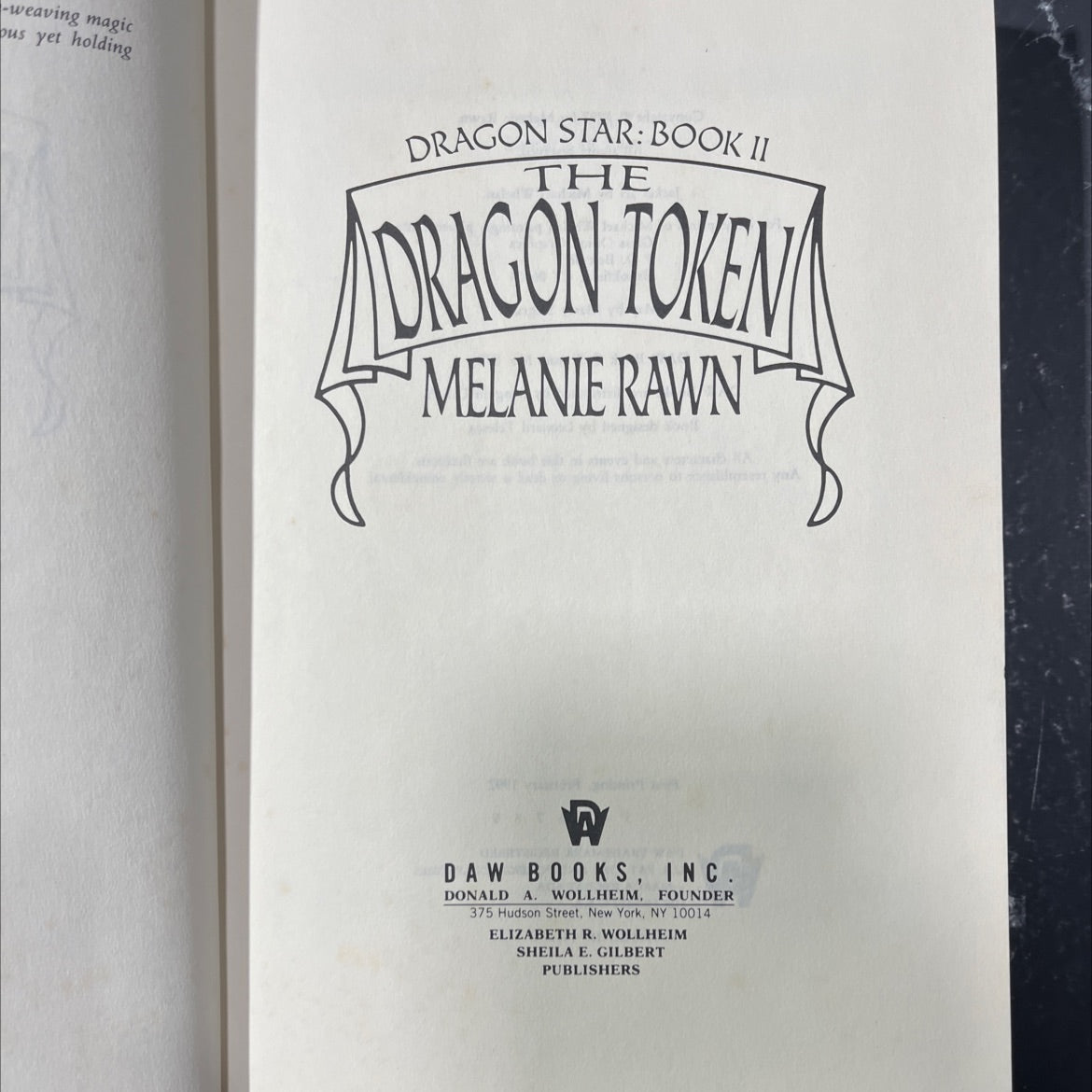 dragon star: book ii the dragon token book, by melanie rawn, 1992 Hardcover image 2