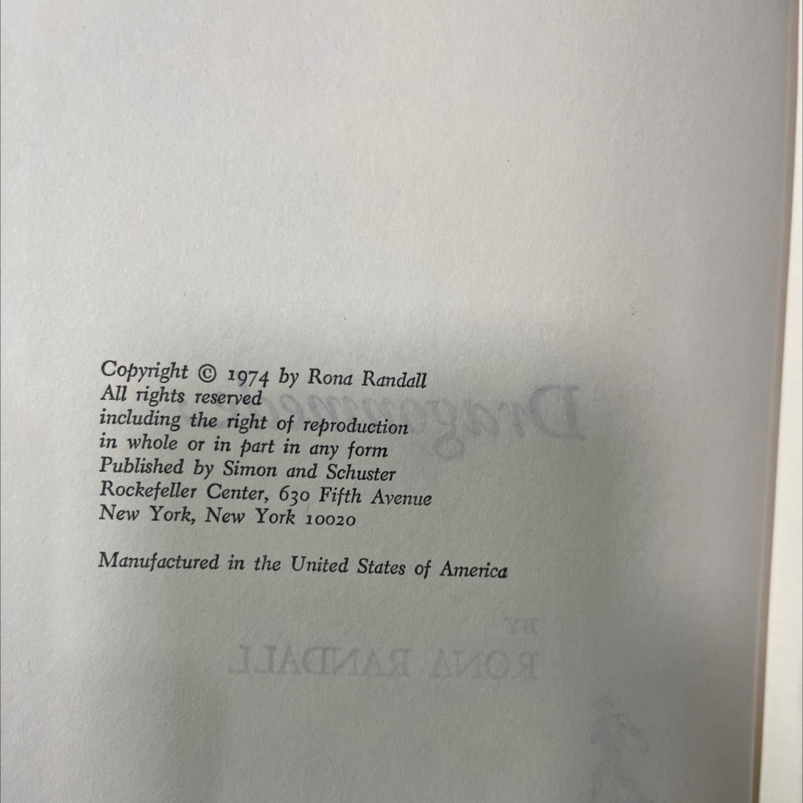 dragonmede 1 book, by rona randall, 1974 Hardcover image 3