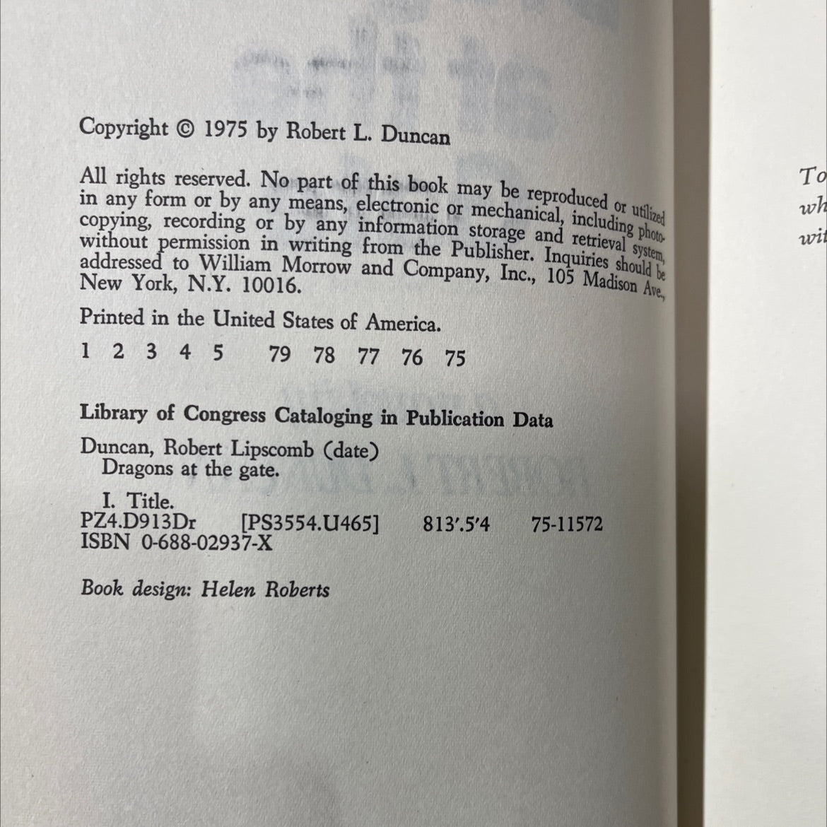 dragons at the gate book, by robert l. duncan, 1975 Hardcover image 3