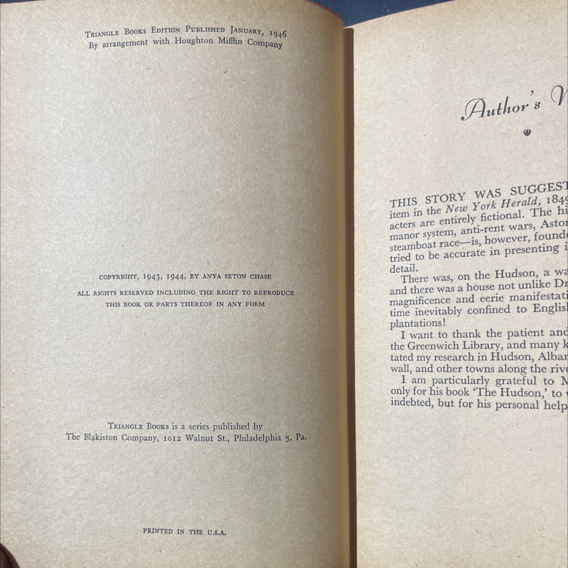 dragonwyck book, by anya seton, 1946 Hardcover image 3