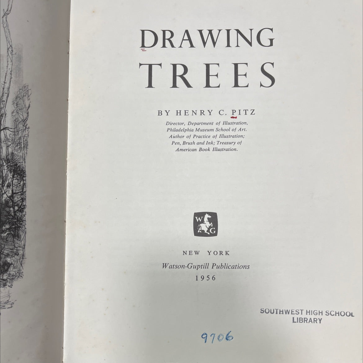 drawing trees book, by henry c. pitz, 1956 Hardcover image 2