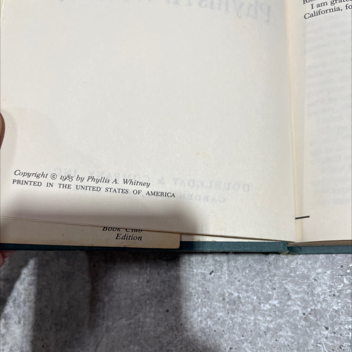 dream of orchids book, by phyllis a. whitney, 1985 Hardcover image 3