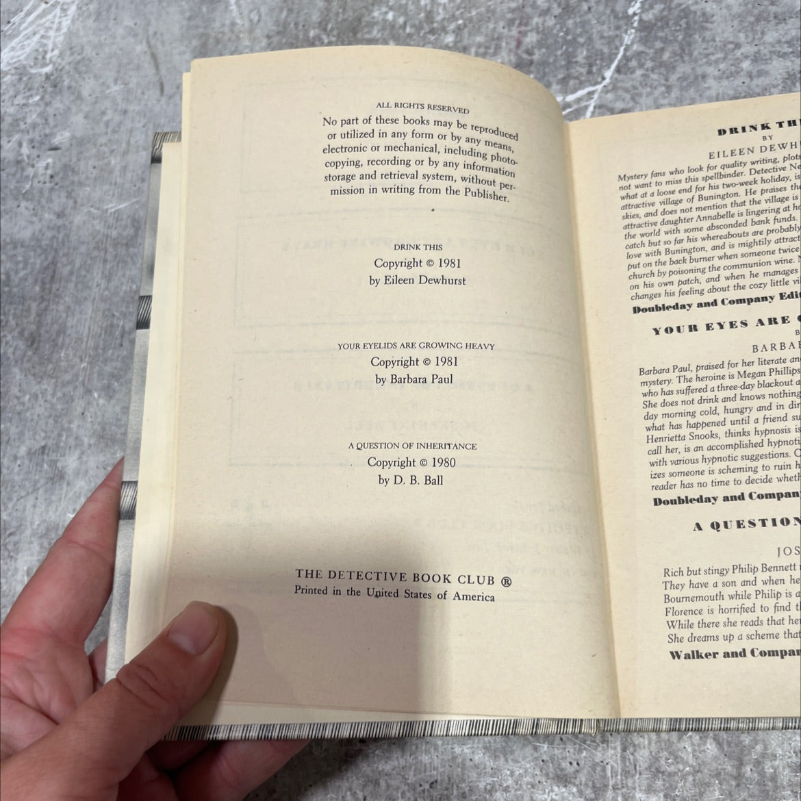 drink this book, by Eileen Dewhurst, 1981 Hardcover image 3