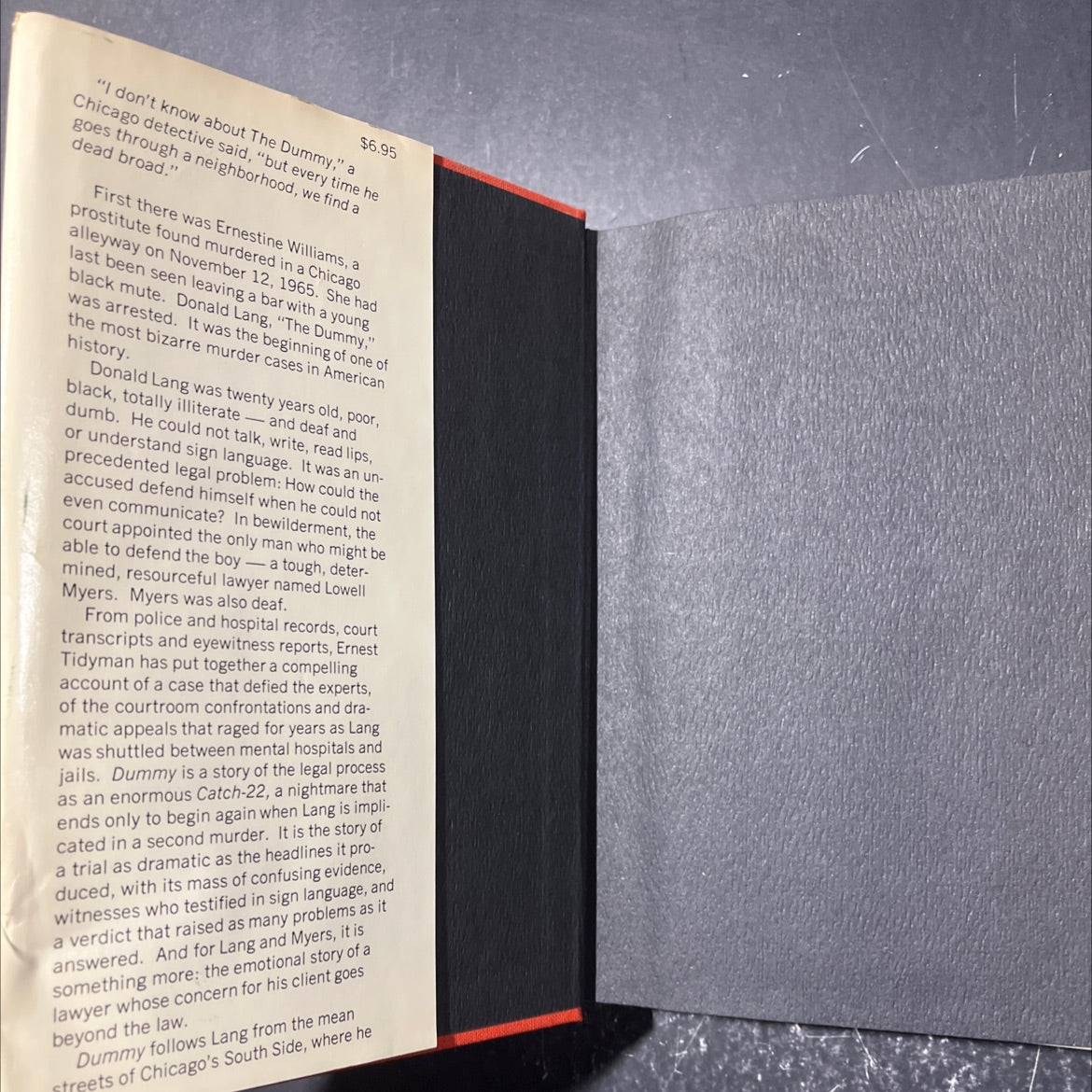 dummy book, by ernest tidyman, 1974 Hardcover image 4