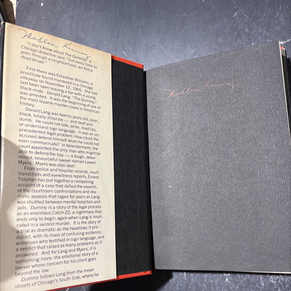 dummy book, by ernest tidyman, 1974 Hardcover image 4