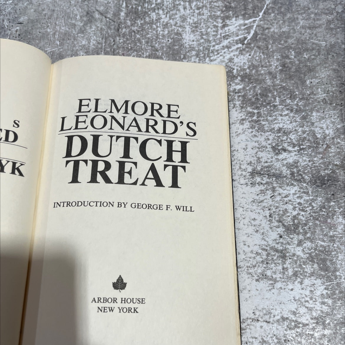 dutch treat book, by Elmore Leonard, 1977 Hardcover image 2