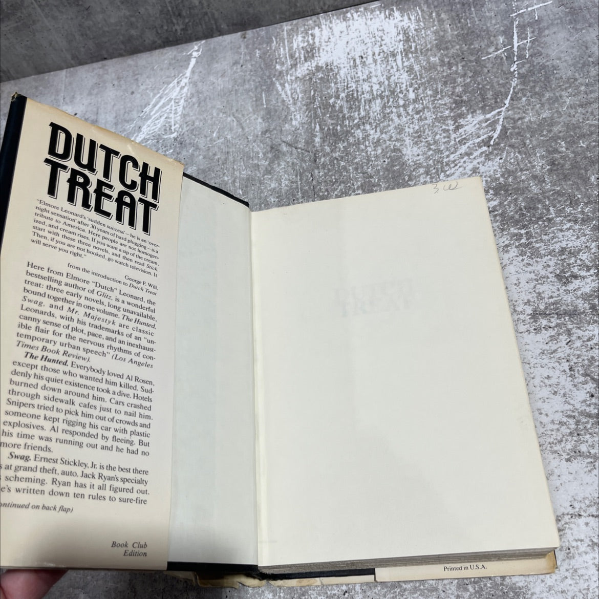 dutch treat book, by Elmore Leonard, 1977 Hardcover image 4