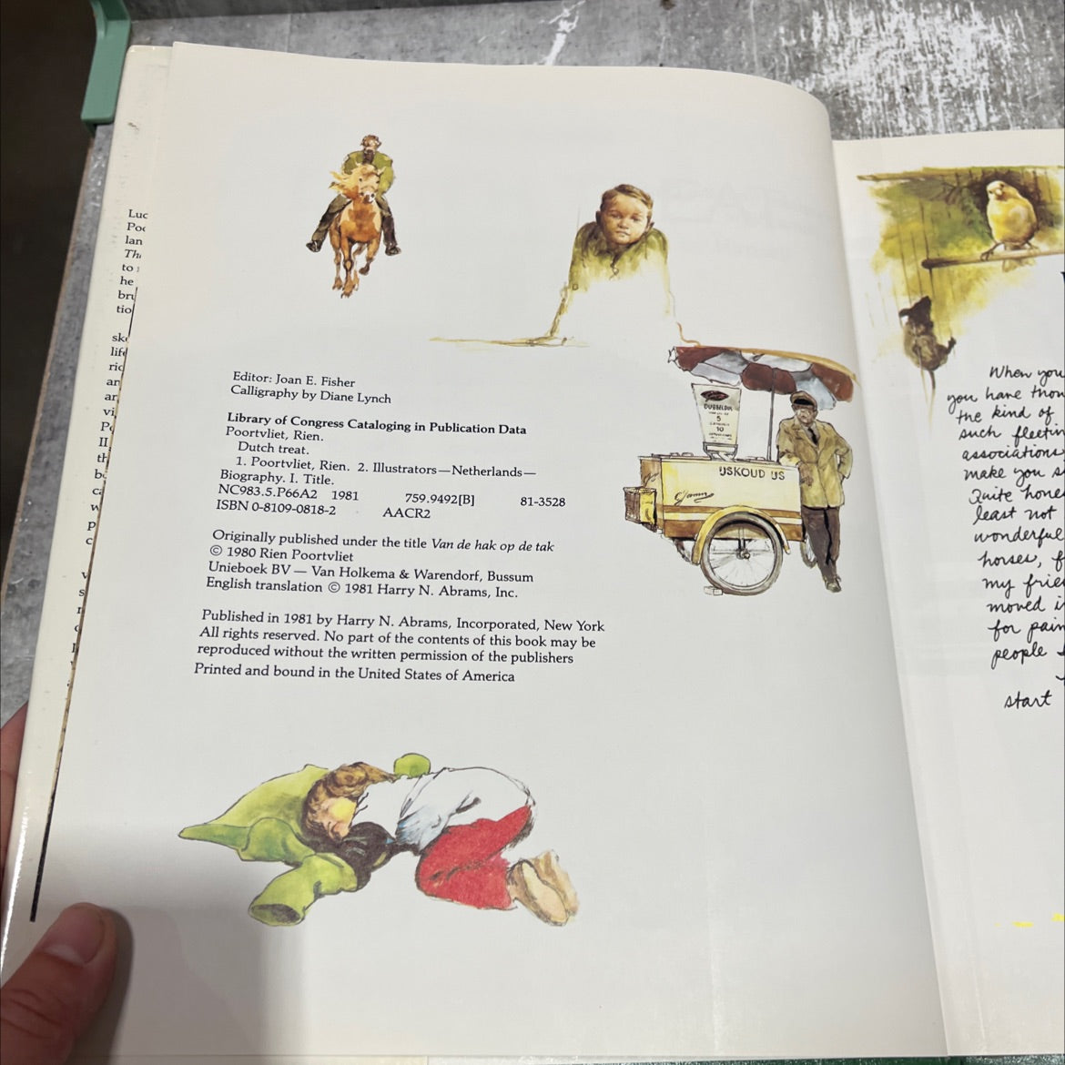 dutch treat book, by rien poortvliet, 1981 Hardcover image 3