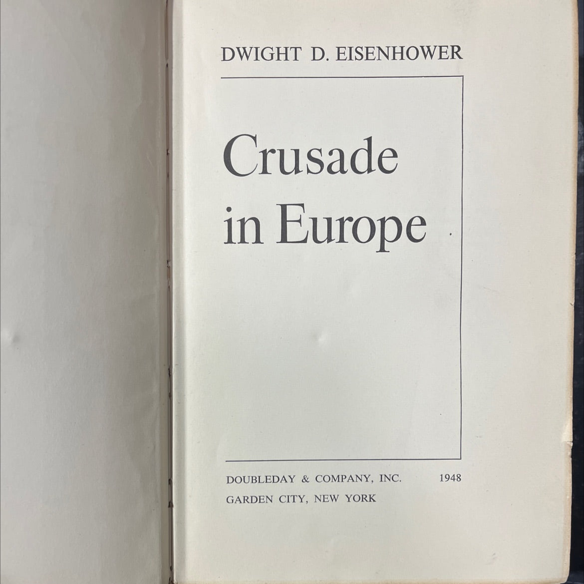 dwight d. eisenhower crusade in europe book, by dwight d. eisenhower, 1948 Hardcover image 2
