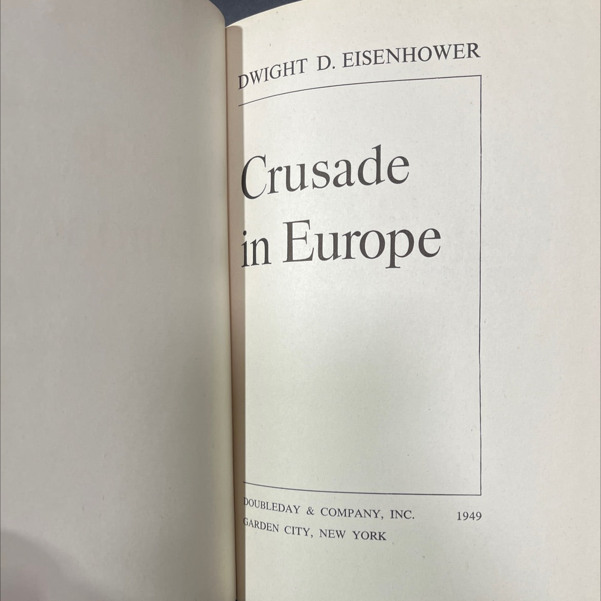 dwight d. eisenhower crusade in europe book, by dwight d. eisenhower, 1949 Hardcover image 2