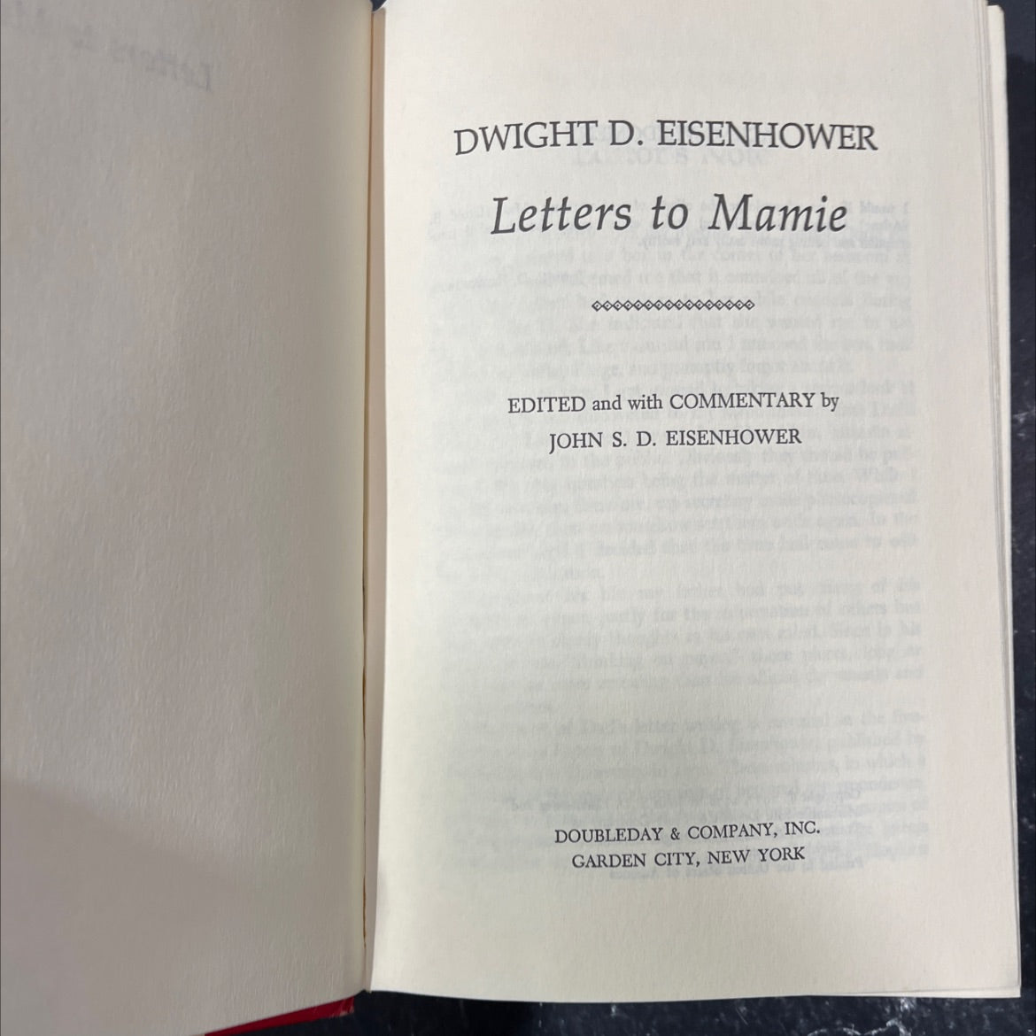 dwight d. eisenhower letters to mamie book, by john s. d. eisenhower, 1978 Hardcover image 2