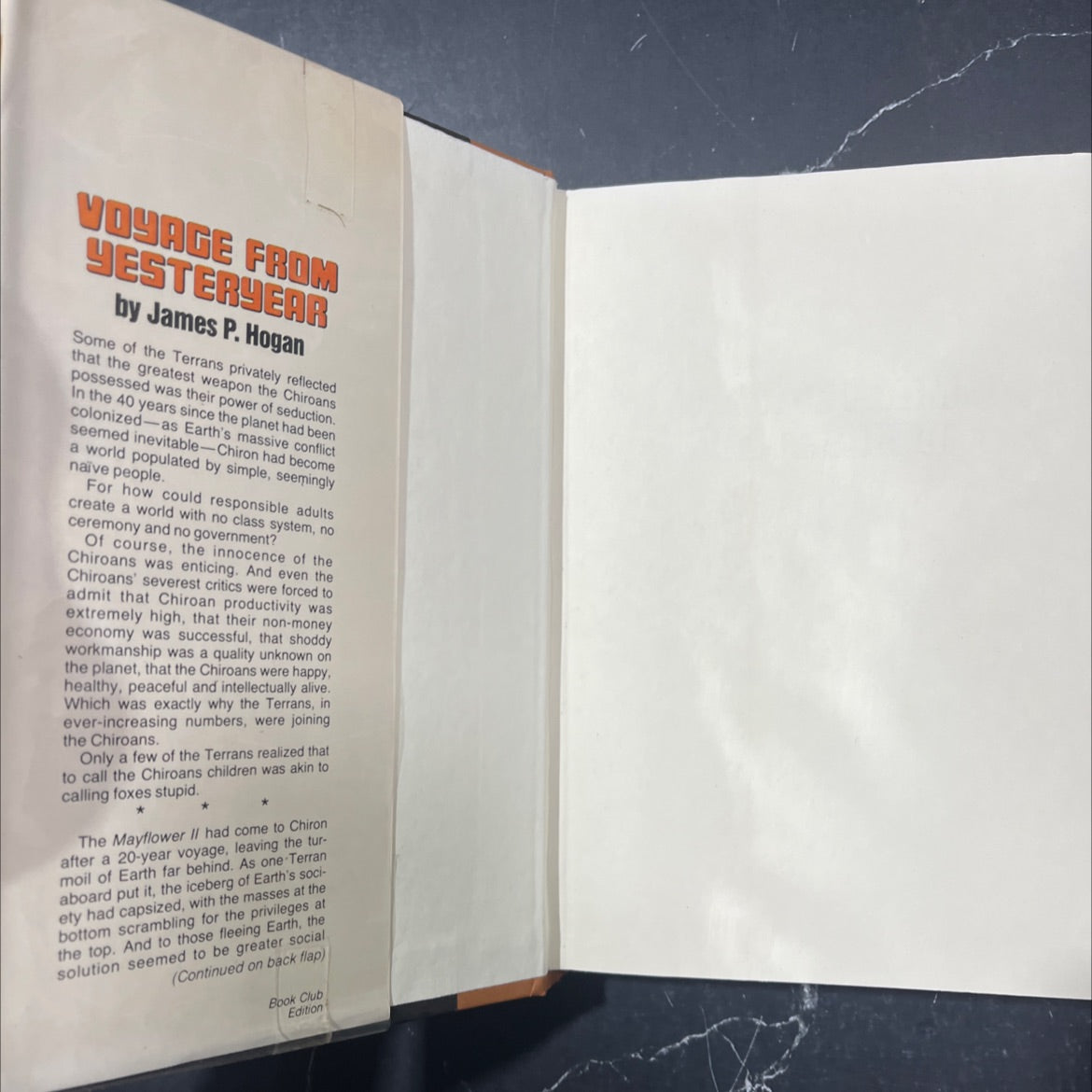 e voyage from yesteryear book, by James P. Hogan, 1982 Hardcover image 4
