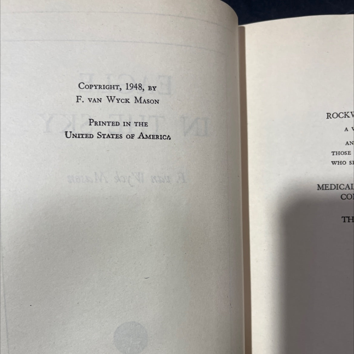 eagle in the sky book, by f. van wyck mason, 1948 Hardcover image 3
