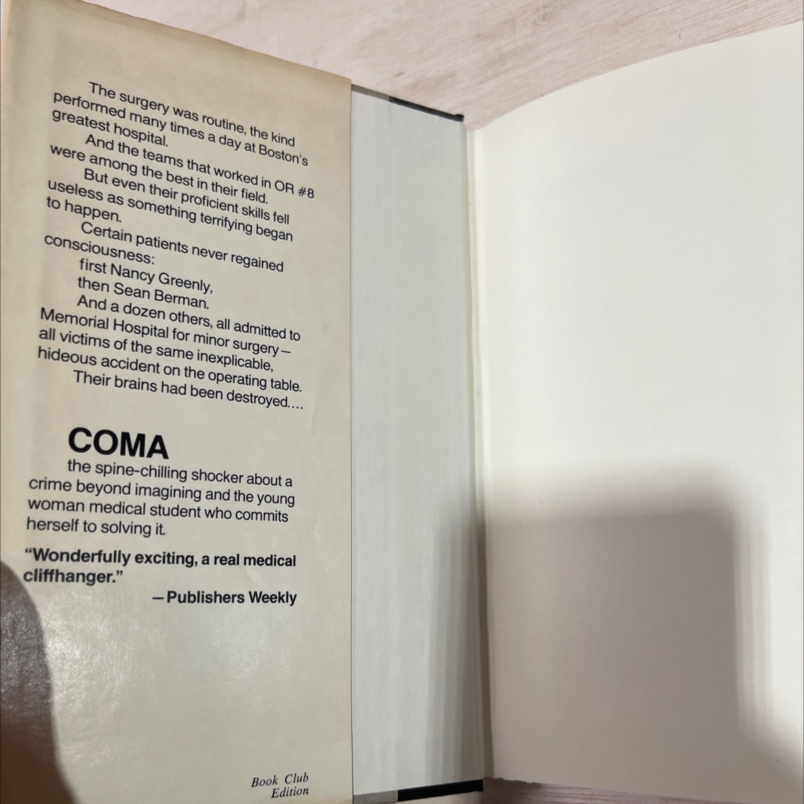 ear of the intern coma book, by robin cook, 1977 Hardcover image 4