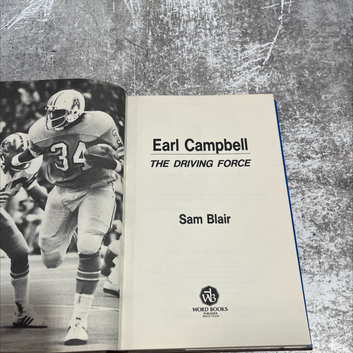 earl campbell: the driving force book, by sam blair, 1980 Hardcover image 2