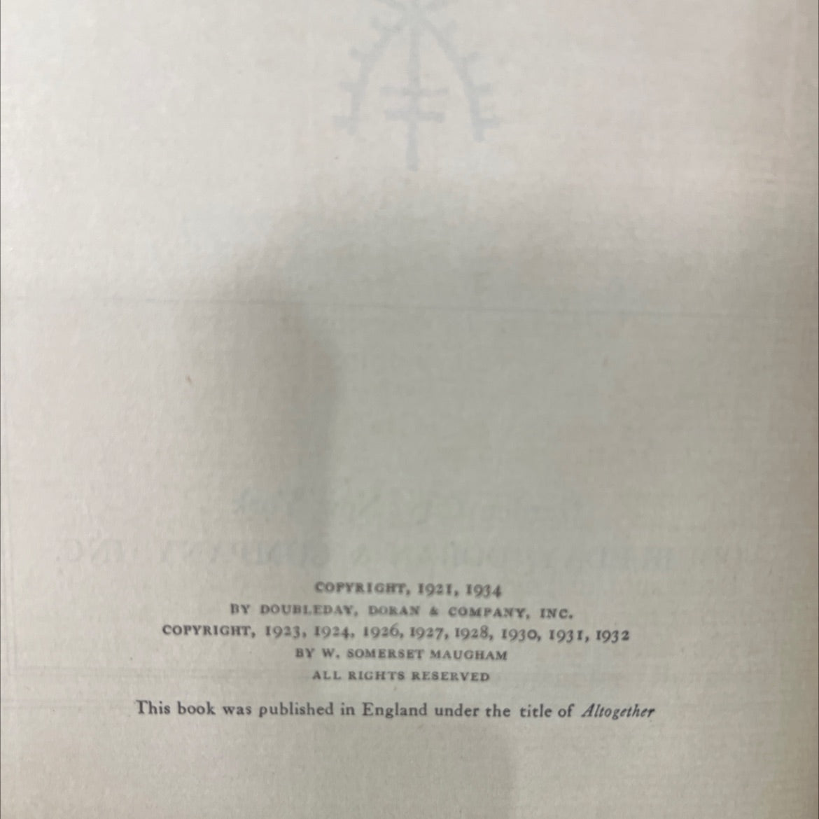 east and west the collected short stories of w. somerset maugham book, by w. somerset maugham, 1937 Hardcover image 3