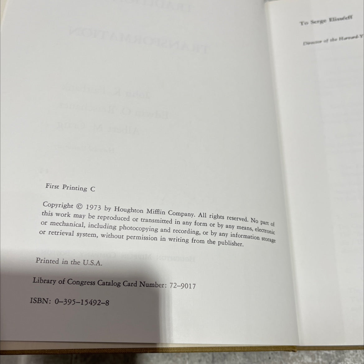 east asia tradition and transformation book, by John K. Fairbank, Edwin O. Reischauer, Albert M. Craig, 1973 Hardcover image 3