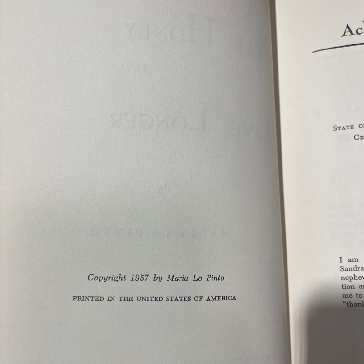 eat honey and live longer book, by maria lo pinto, 1957 Hardcover image 3