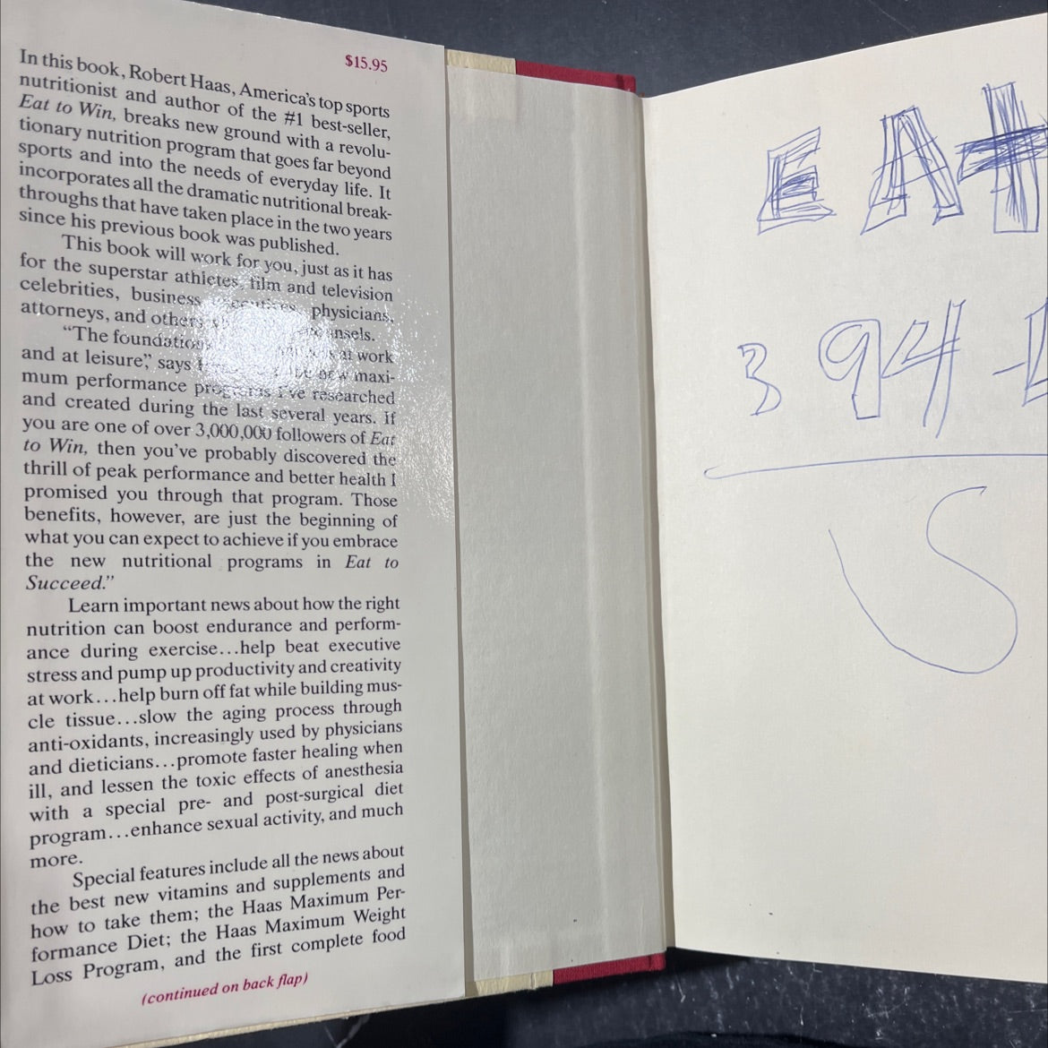 eat to succeed book, by robert haas, 1986 Hardcover image 4