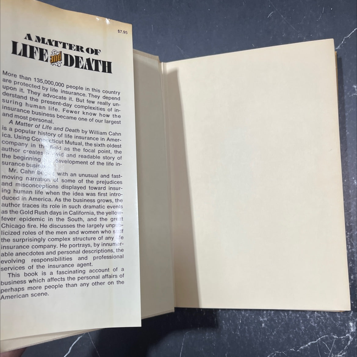 eco a matter of life and death book, by William Cahn, 1970 Hardcover image 4