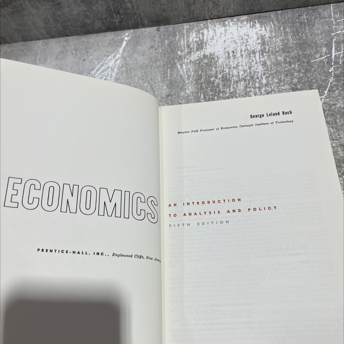 economics an introduction to analysis and policy book, by george leland bach, 1963 Hardcover image 2