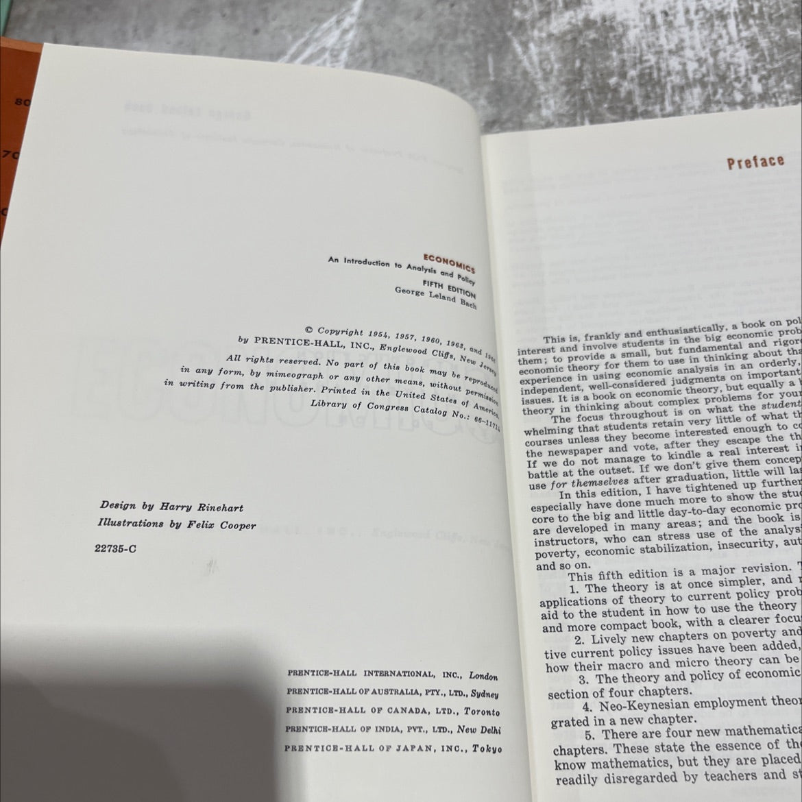economics an introduction to analysis and policy book, by george leland bach, 1963 Hardcover image 3
