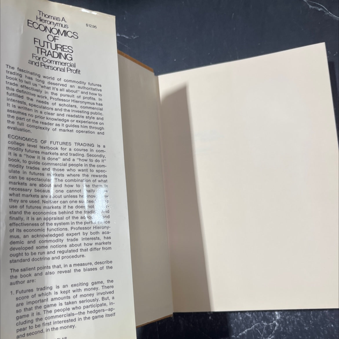 economics of futures trading for commercial and personal profit book, by thomas a. hieronymus, 1971 Hardcover image 4