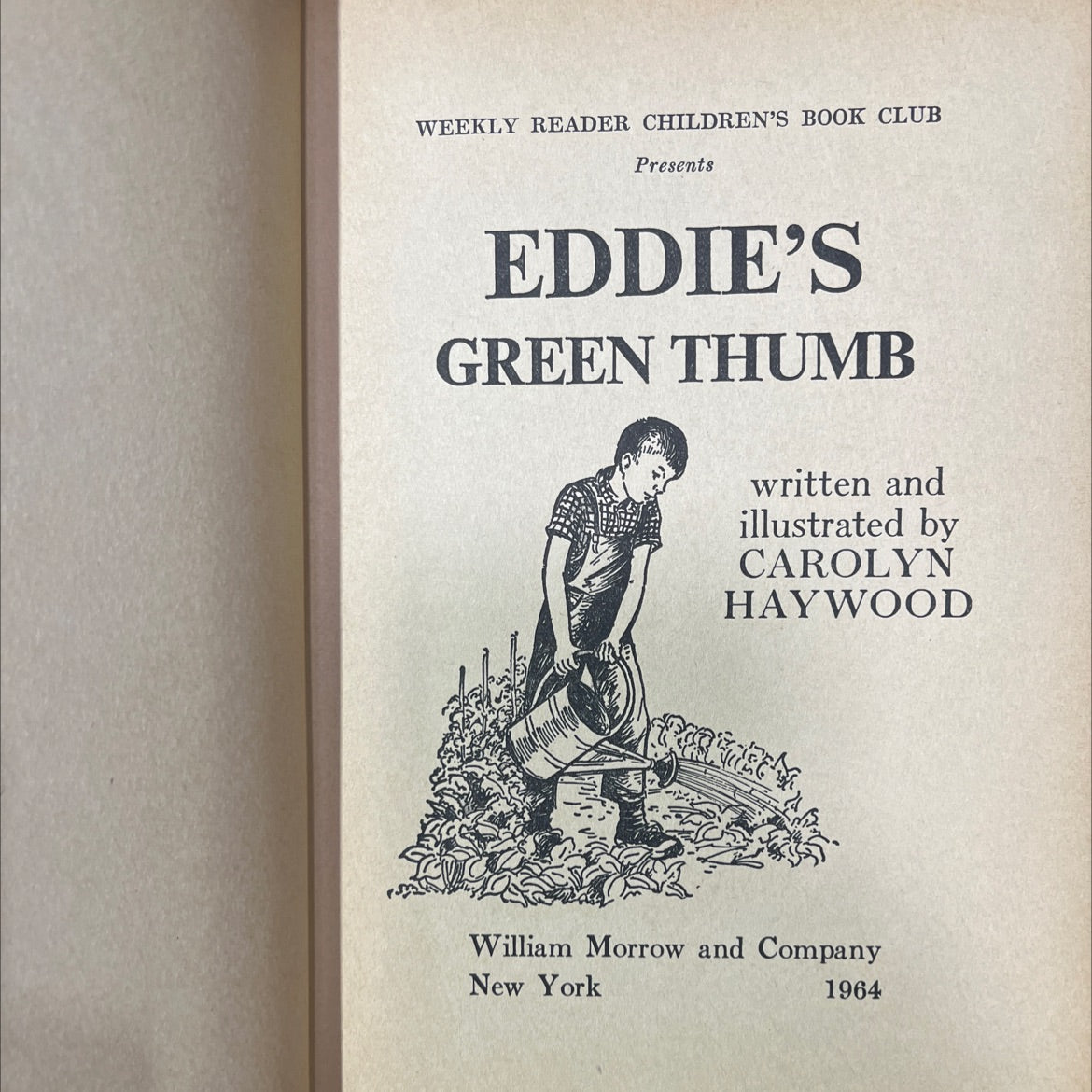 eddie's green thumb book, by carolyn haywood, 1964 Hardcover image 2