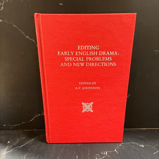 editing early english drama: special problems and new directions book, by A.F. Johnston, 1987 Hardcover image 1