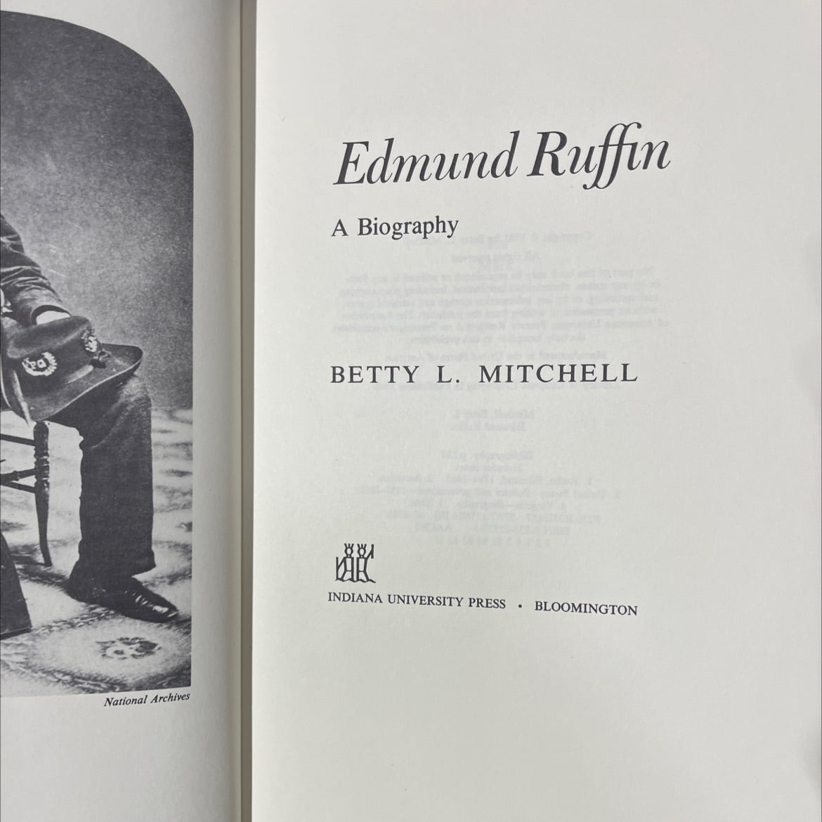 edmund ruffin a biography book, by betty l. mitchell, 1981 Hardcover image 2