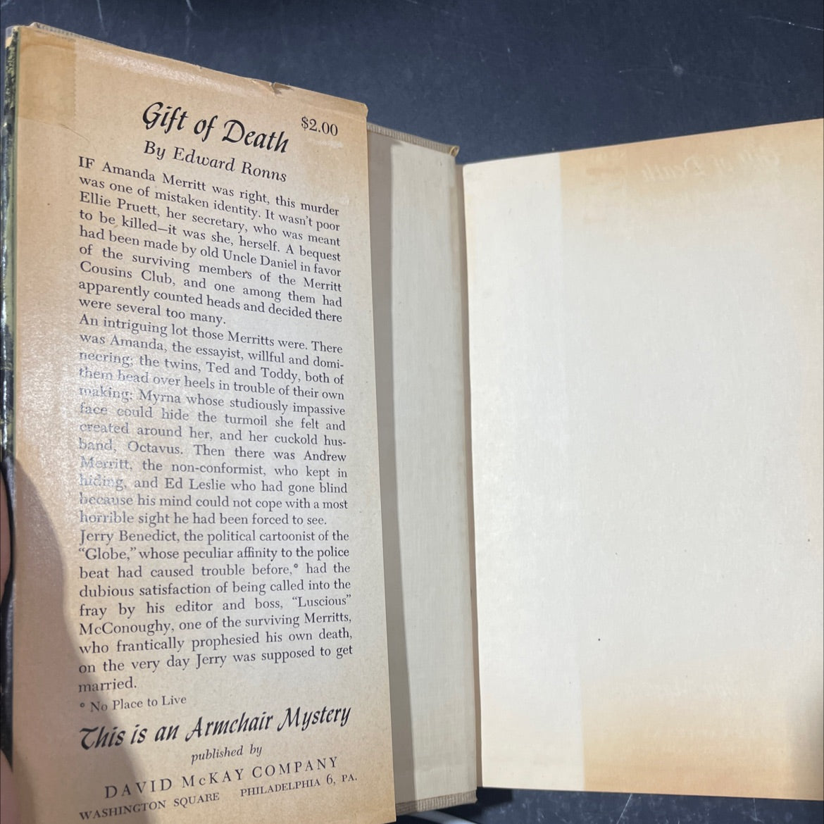 edward ronn's gift of death book, by edward ronn, 1948 Hardcover image 4